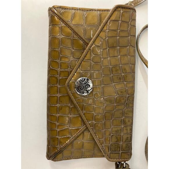 BRIGHTON, SMALL EMBOSSED ANIMAL PATTON LEATHER CROSSBODY BAG - Picture 2 of 16